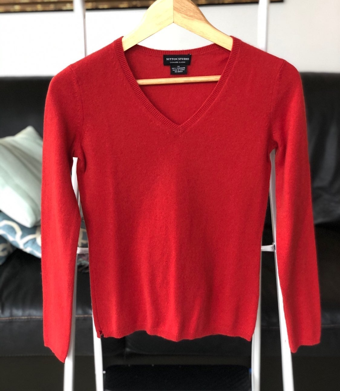 Bloomingdale's Cashmere Red Sweater XS