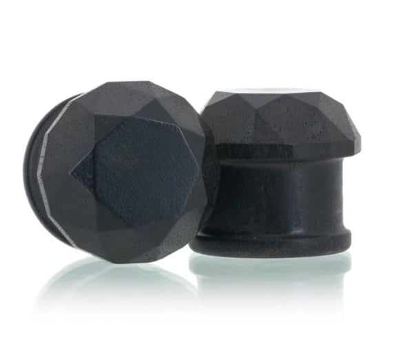 Ebony Wood Jewel Plugs 22mm - 7/8