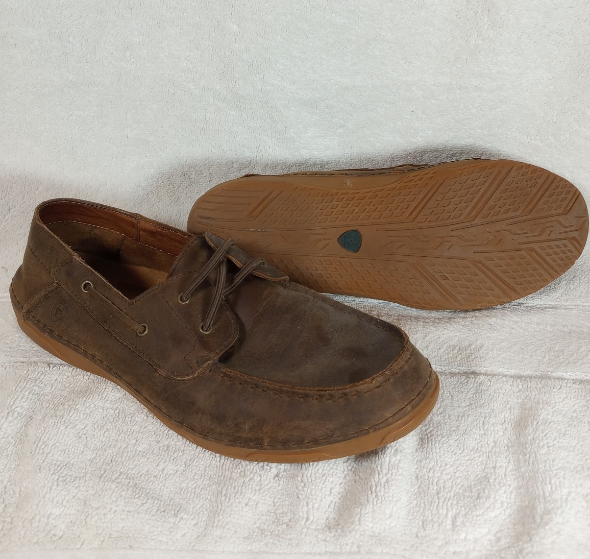 Ariat Western Cowboy Leather Slip-on Loafers