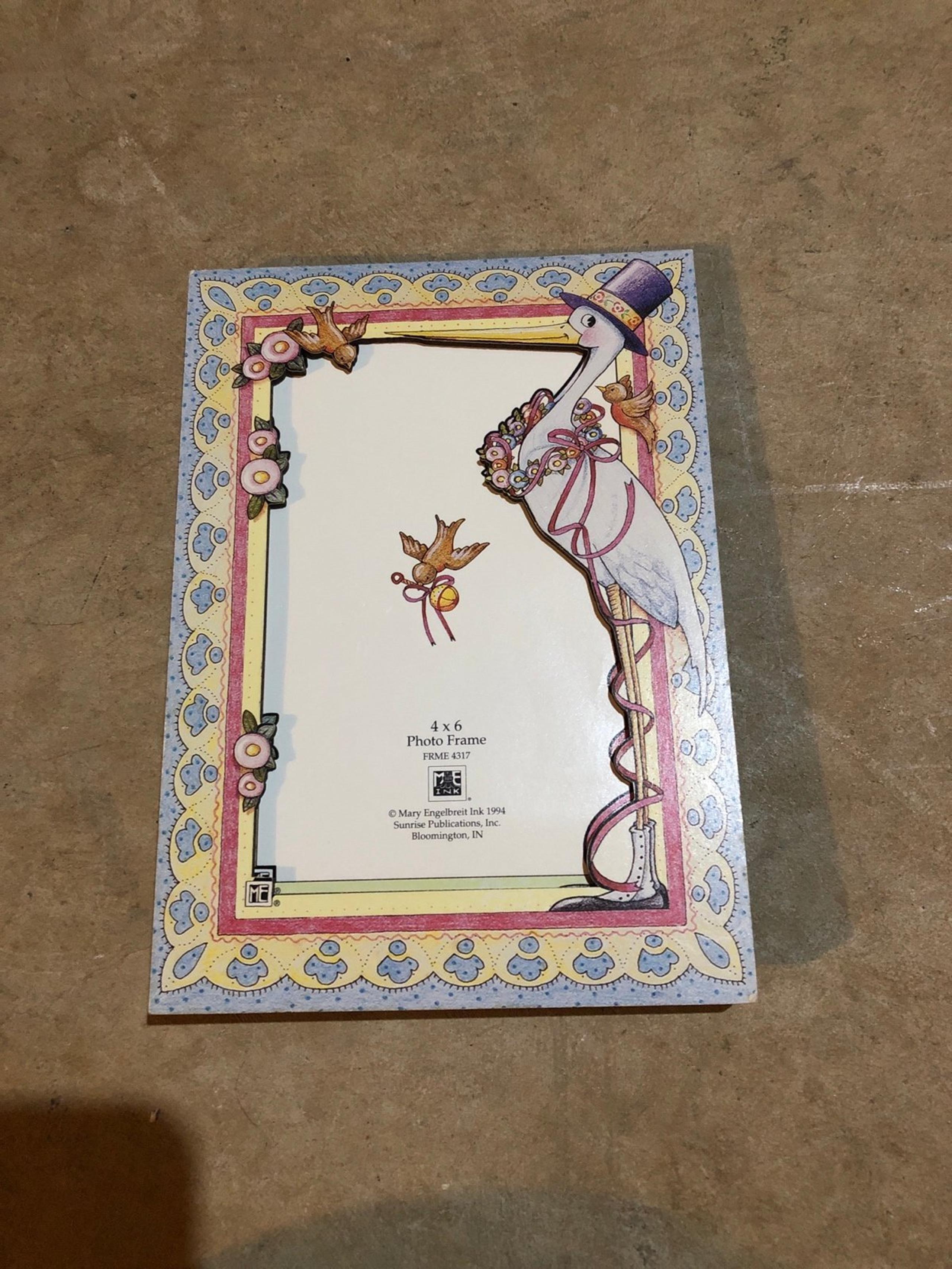 Mary Engelbreit Stork New Baby 4x6 Picture Frame