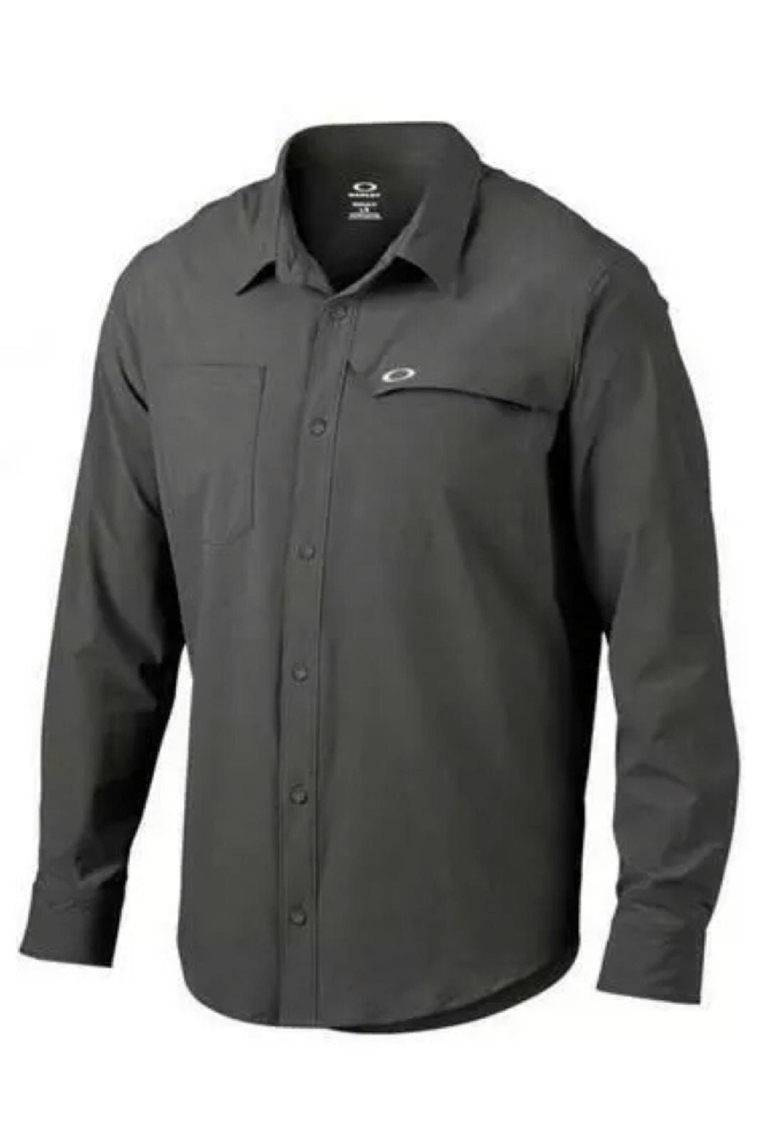Oakley Men's Agility O-Hydrolix UV Protection Long Sleeve Button Up Shirt Size S