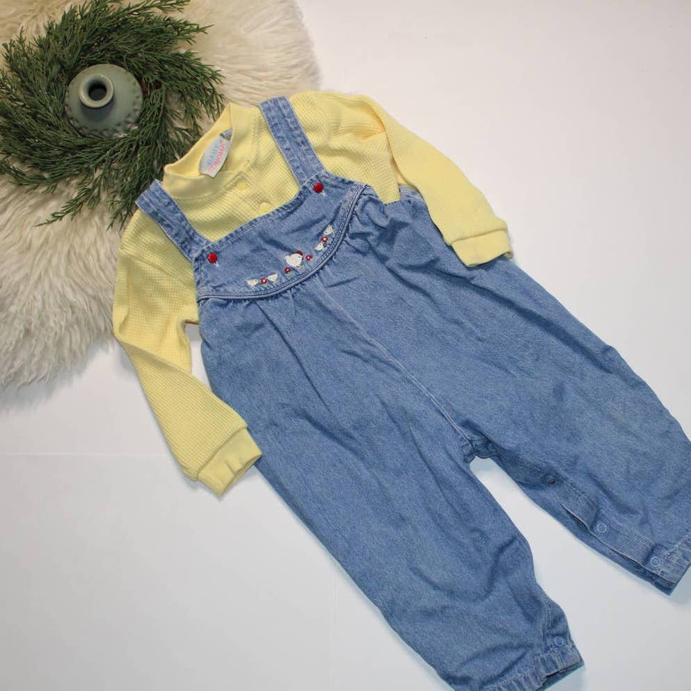 Vintage Long Sleeve Onesie & Overalls