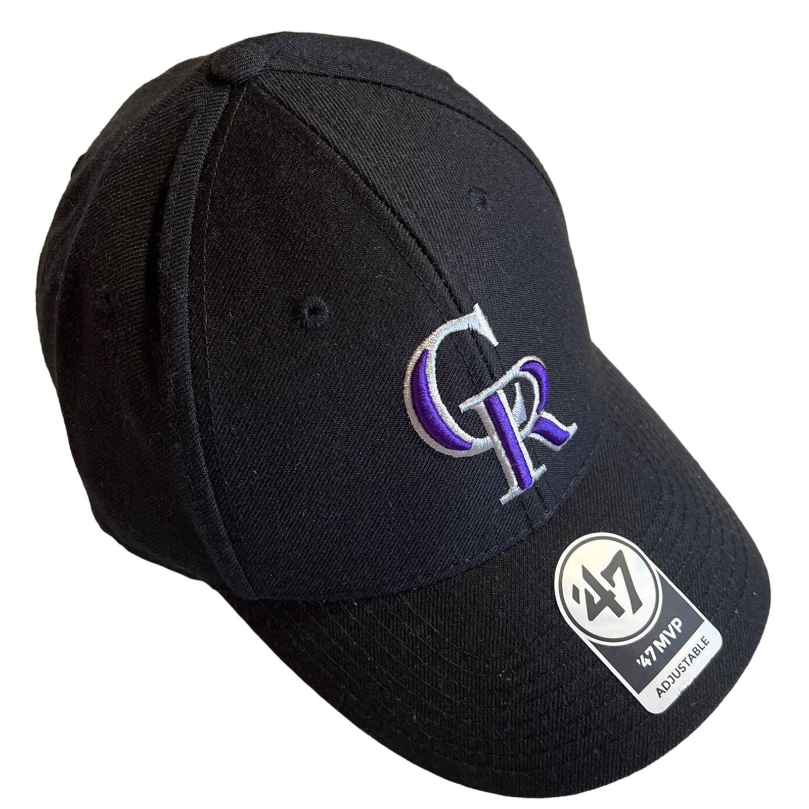 Colorado Rockies Hat One Size Adjustable Black Purple '47 MVP MLB Cap NEW