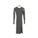 NWT AllSaints Sedona Midi Dress Wool Alpaca Charcoal Grey Women’s Size Medium