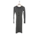 NWT AllSaints Sedona Midi Dress Wool Alpaca Charcoal Grey Women’s Size Medium