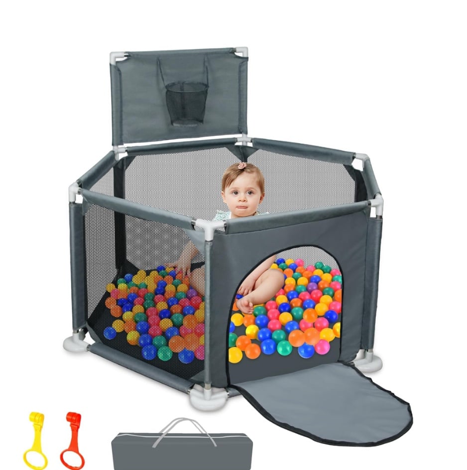 Baby Playpen For Babies And Toddlers, 50 X 50 Foldable Small Baby Play Yard In