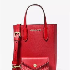 Michael Kors Vincent Extra-Small Saffiano Leather Crossbody Bag W/Logo Card Cas