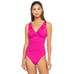 Lauren Ralph Lauren Beach Club Ruffle Surplice Pink One Piece Swimsuit Size 12