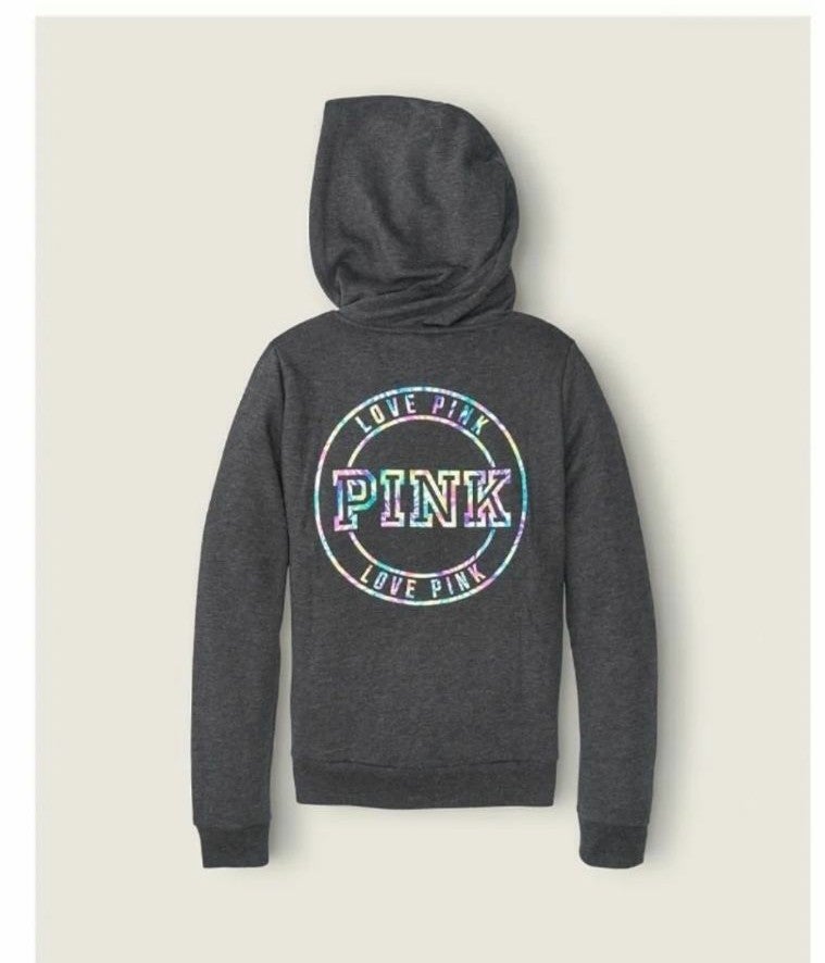 Vs pink tie dye full zip jacket
