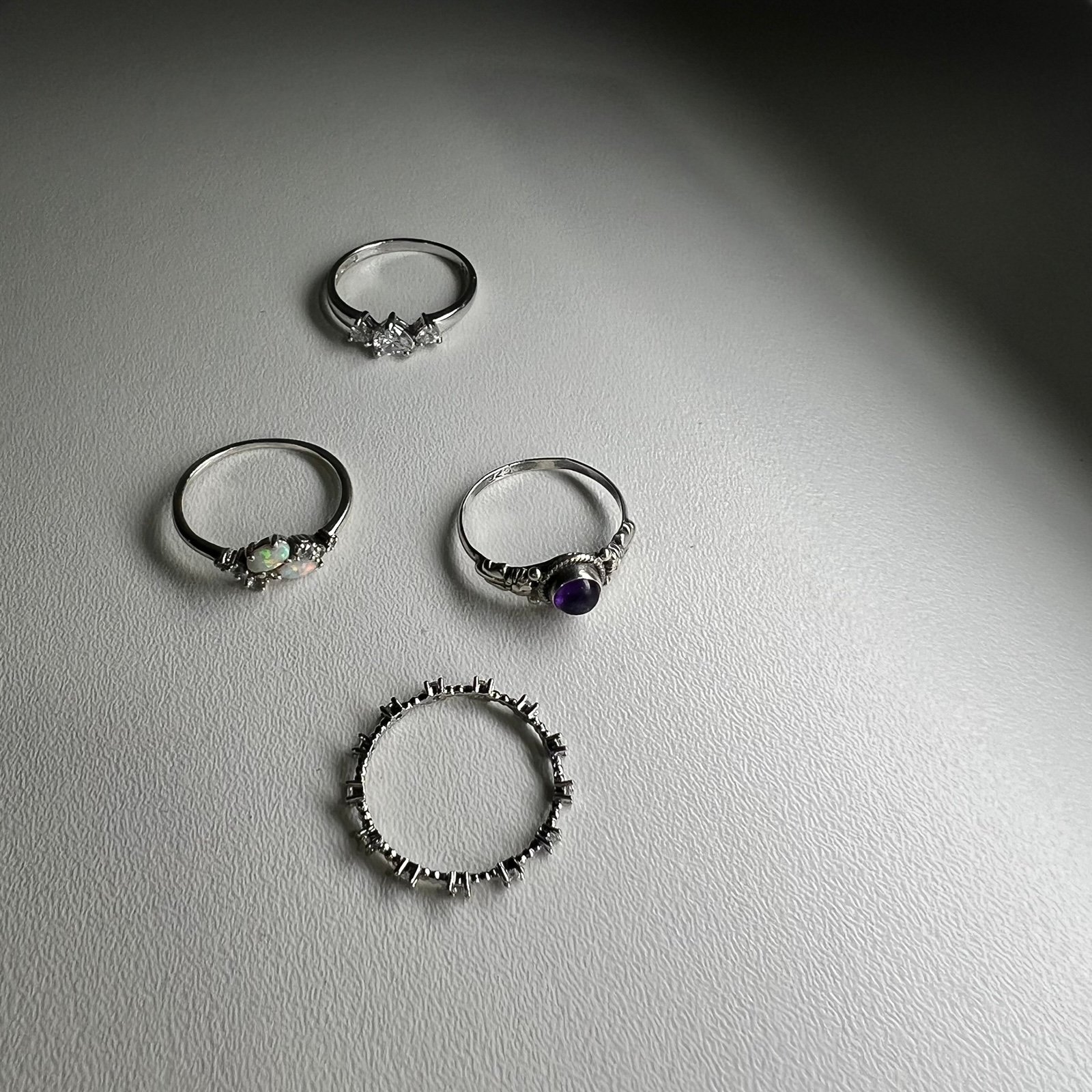 Ring 4 (four) 925 Rings - size 7/8 925