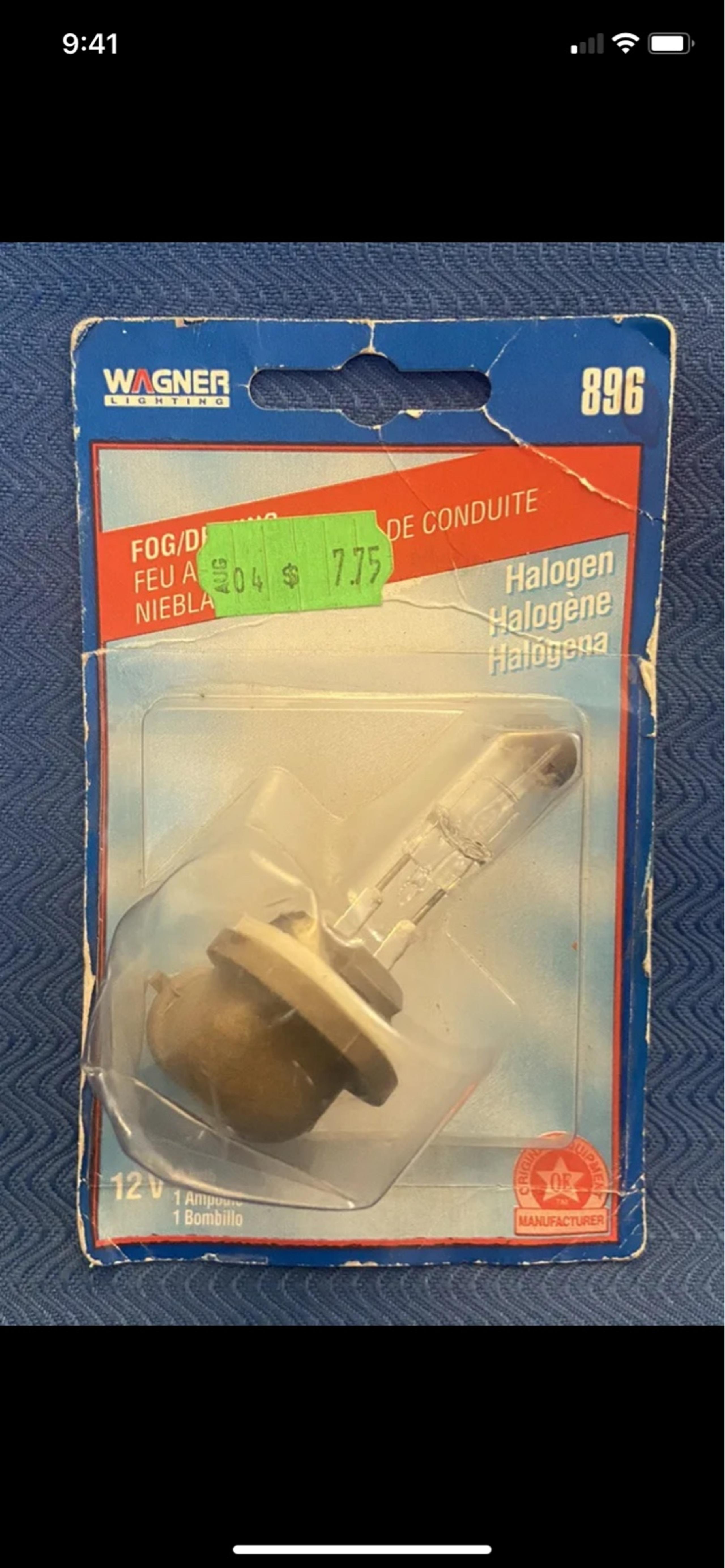 Wagner Lighting Fog Light Bulb Lamp Front BP896 OEM 12v Halogen Automotive Car