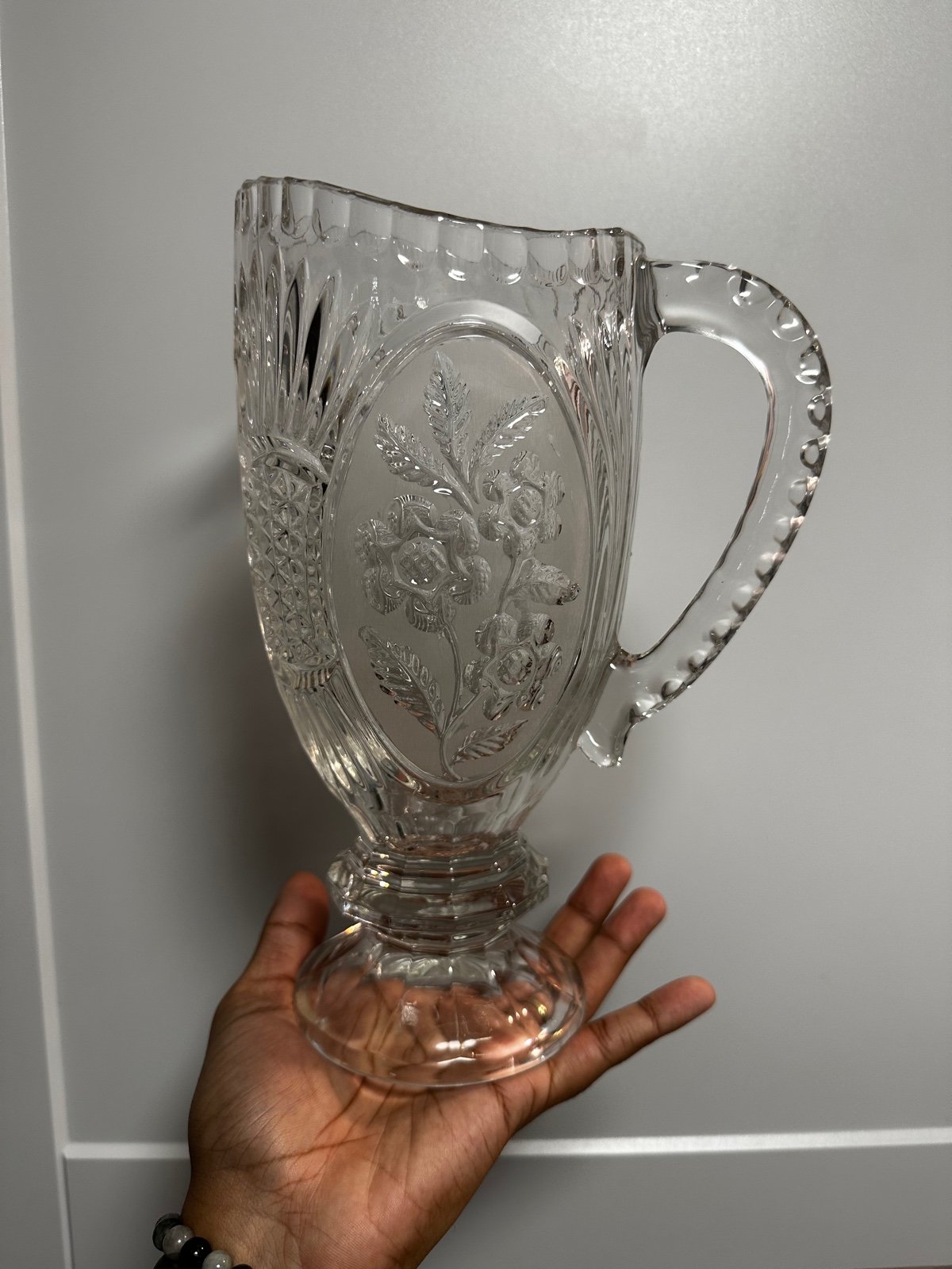 Vintage Lead Crystal Pitcher