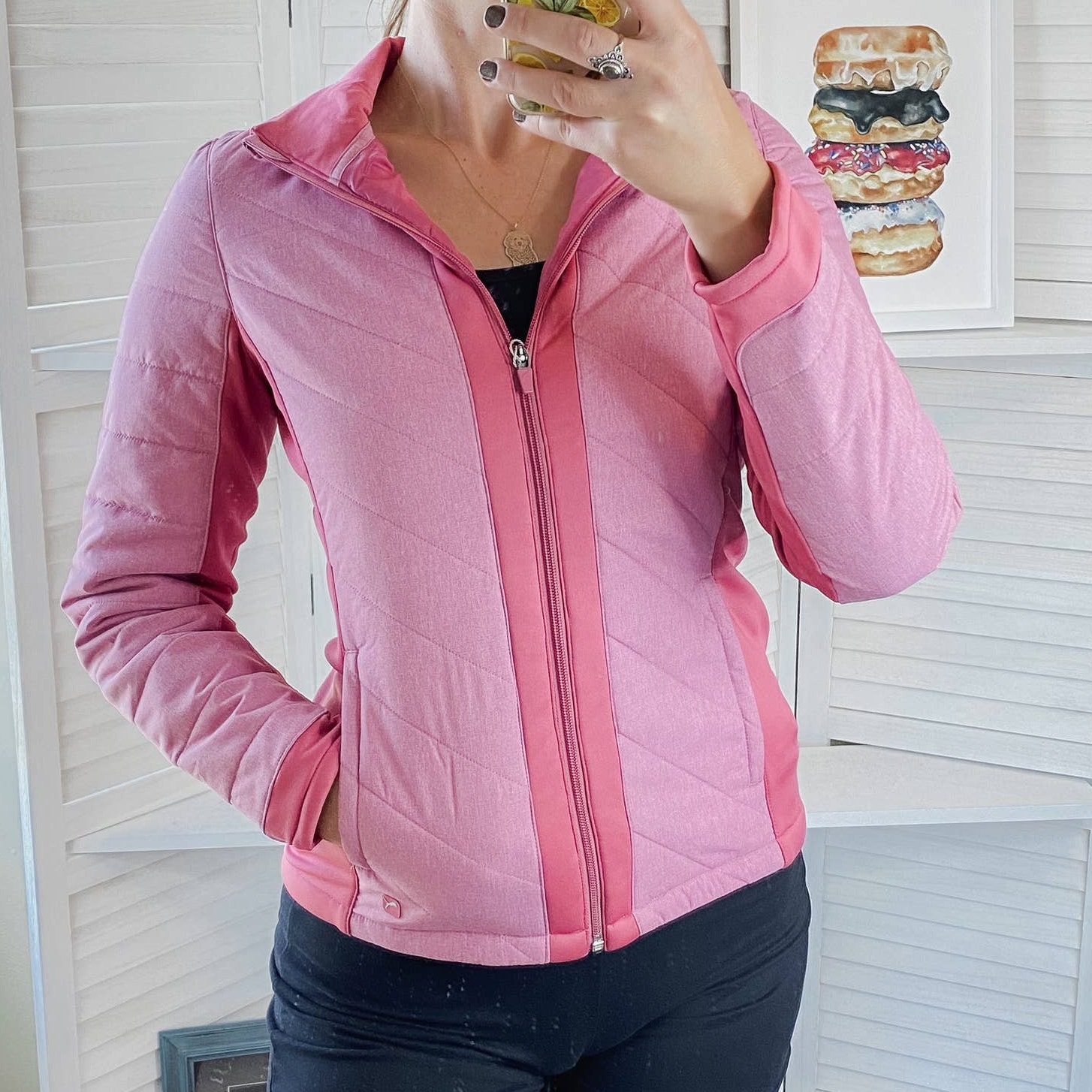 Puma primaloft warmcell pink zip up jacket size small NWT