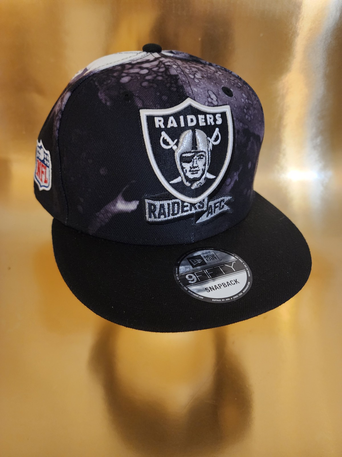 Las Vegas Raiders New Era NFL 9FIFTY Sideline Ink Dye Snapback Hat