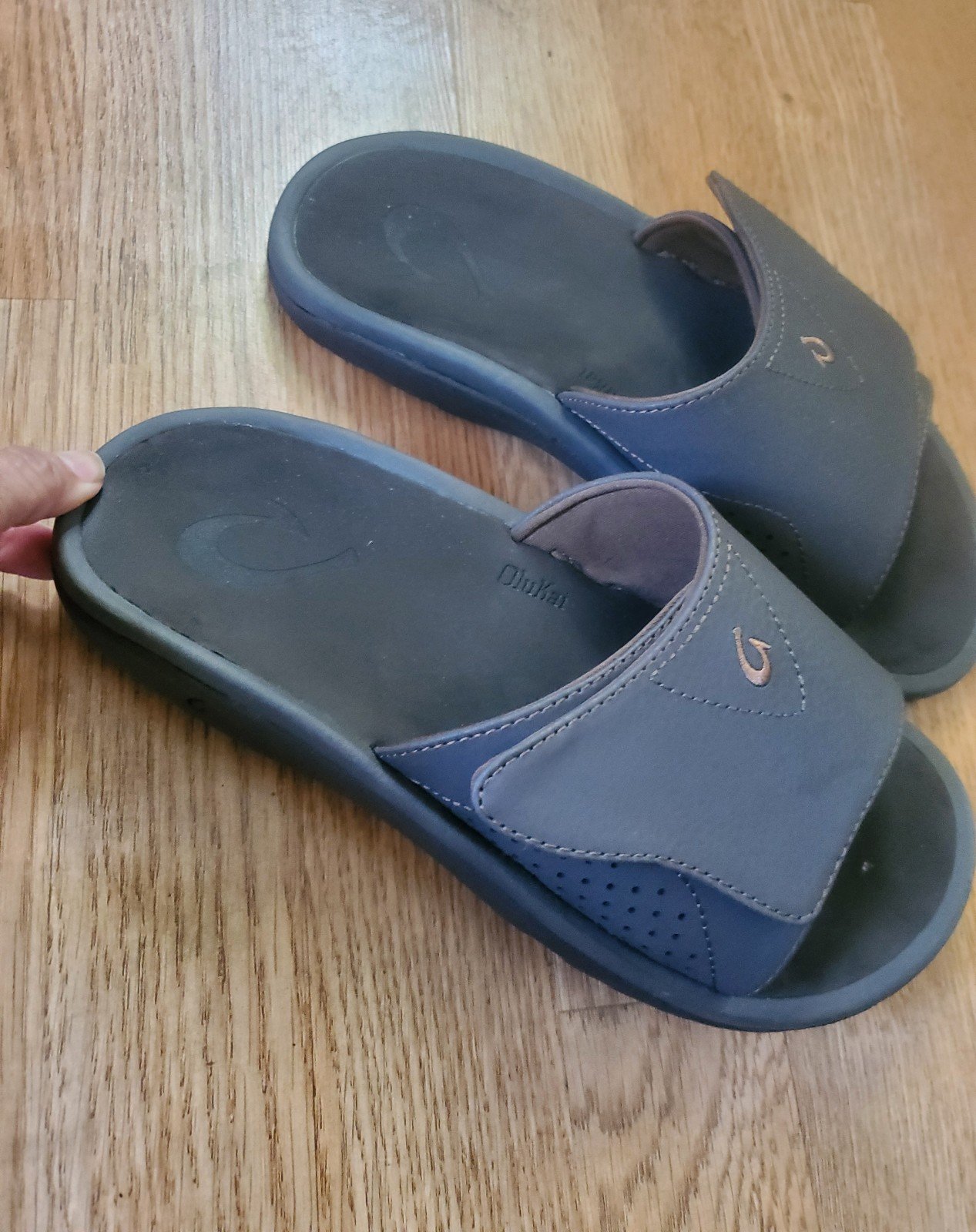 Olukai adjustable mens nalu slide sandals, size 8