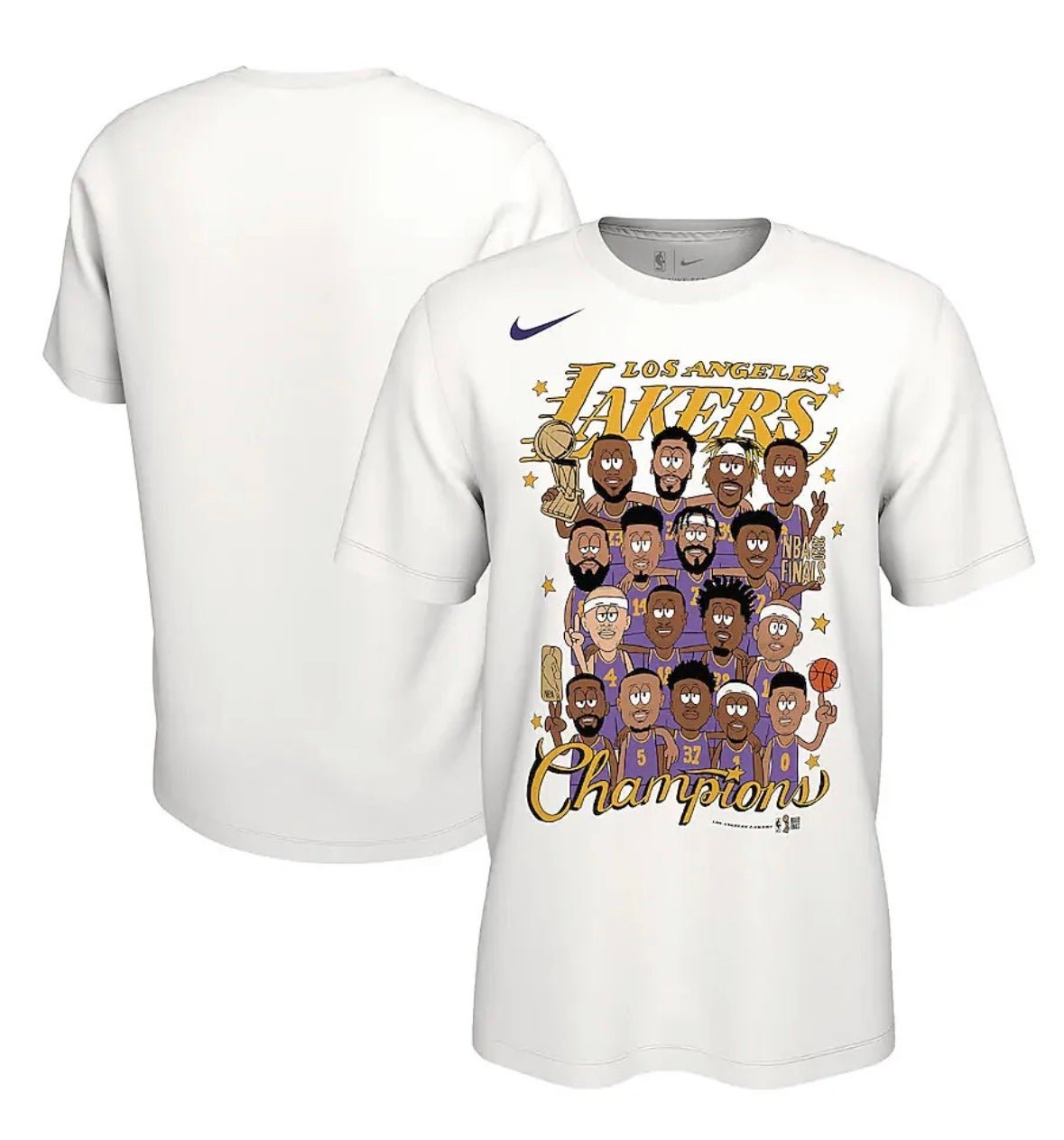 Nike Los Angeles Lakers Champions 2020 Roster T Shirt men XXL Lebron James new