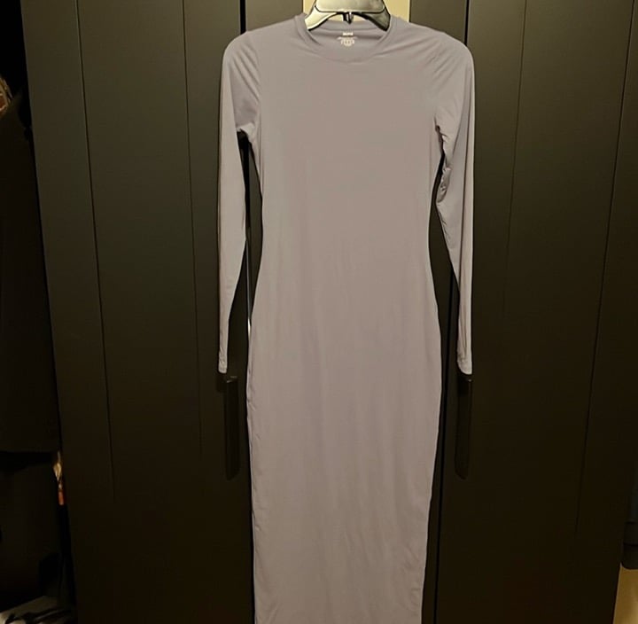 Skims Fits Everybody Crew Neck Long Sleeve Dress