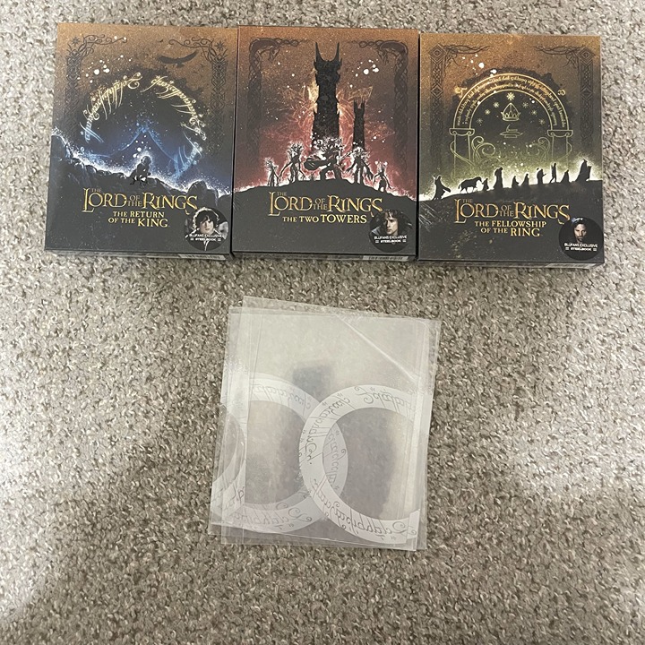 Lord Of The Rings Trilogy - Blufans FS Steelbook Set - Blu-ray Extended Editions