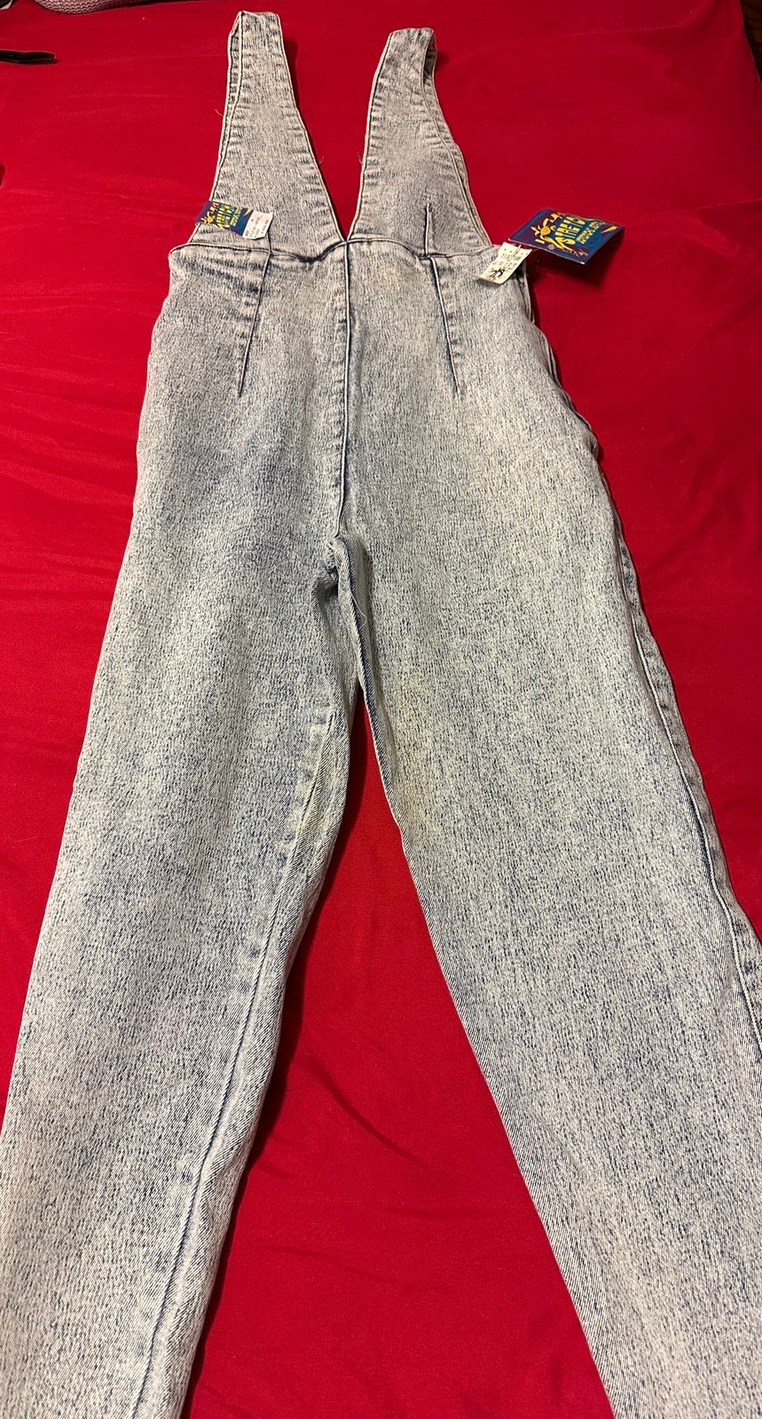 Vintage Acid Washed Jordache Stretch Jean Overalls 7/8