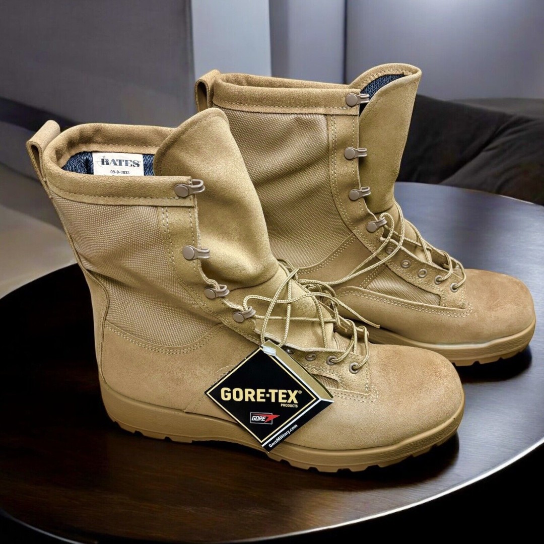 BATES Gore-Tex Military Boots Desert 09-D-0033 Combat E33100A USA Made
