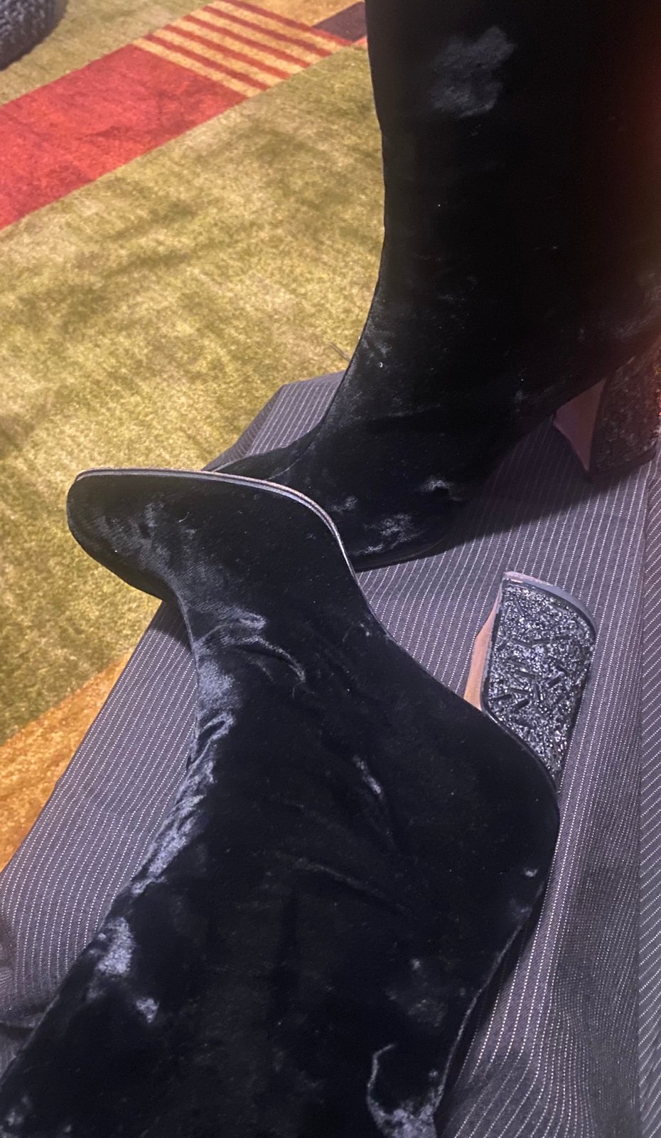 Vicini Black Velvet Boots