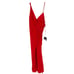 MAC DUGGAL Dress Size 8 Evening Gown Red NEW Assymmetrical Pearl Strap V Neck