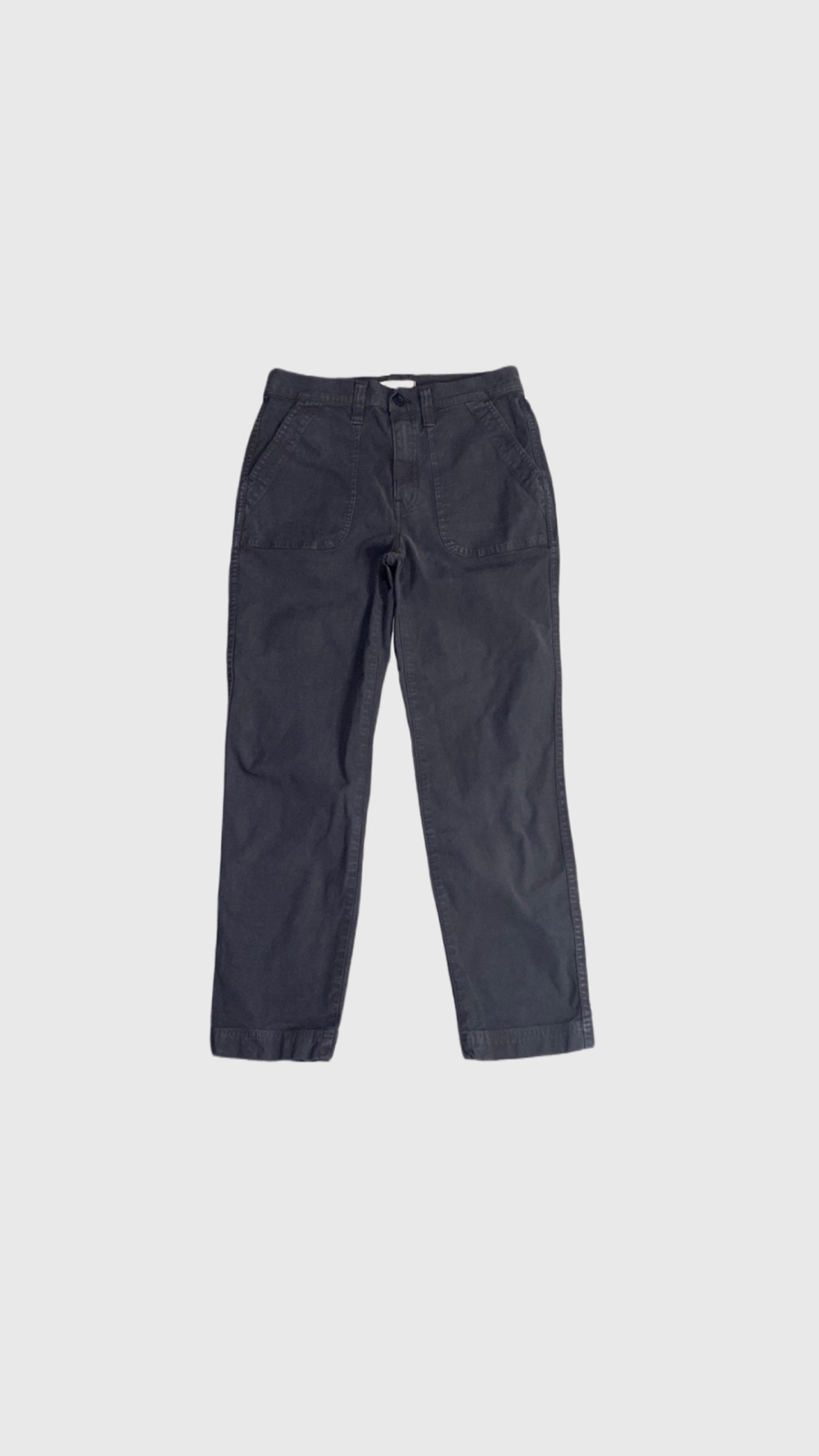 MADEWELL HIGH WAISTED TAPERED CARGO PANTS IN DARK GRAY WOMEN’S SZ 26
