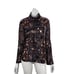 CAMILLA and MARC Women's Velvet Long Sleeve Top Mock Neck Cassini Print sz 8