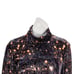 CAMILLA and MARC Women's Velvet Long Sleeve Top Mock Neck Cassini Print sz 8