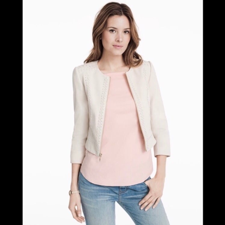 WHBM | Whipstich Leather Cropped Leather Jacket