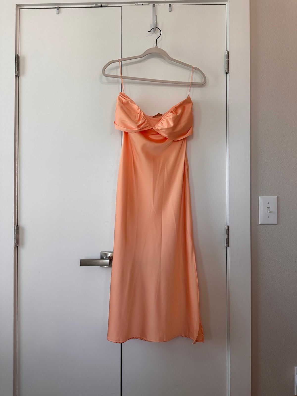 Strapless Orange Boutique Dress