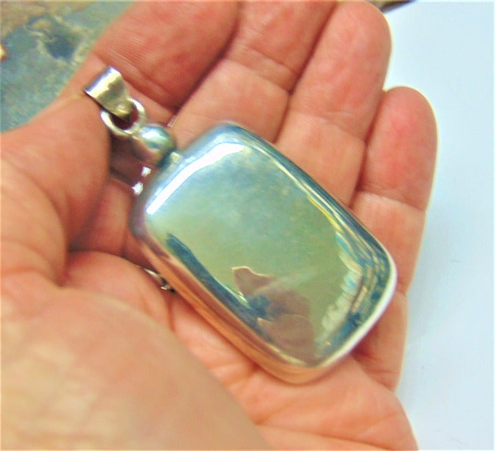 Vintage Sterling Perfume Bottle Flask Stopper Taxco Mexico NBW BeadRage