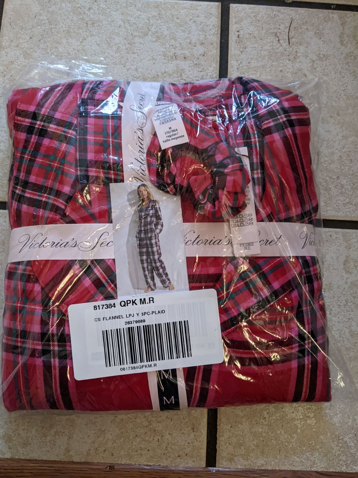 NWT Victoria's Secret Flannel Long PJ set
