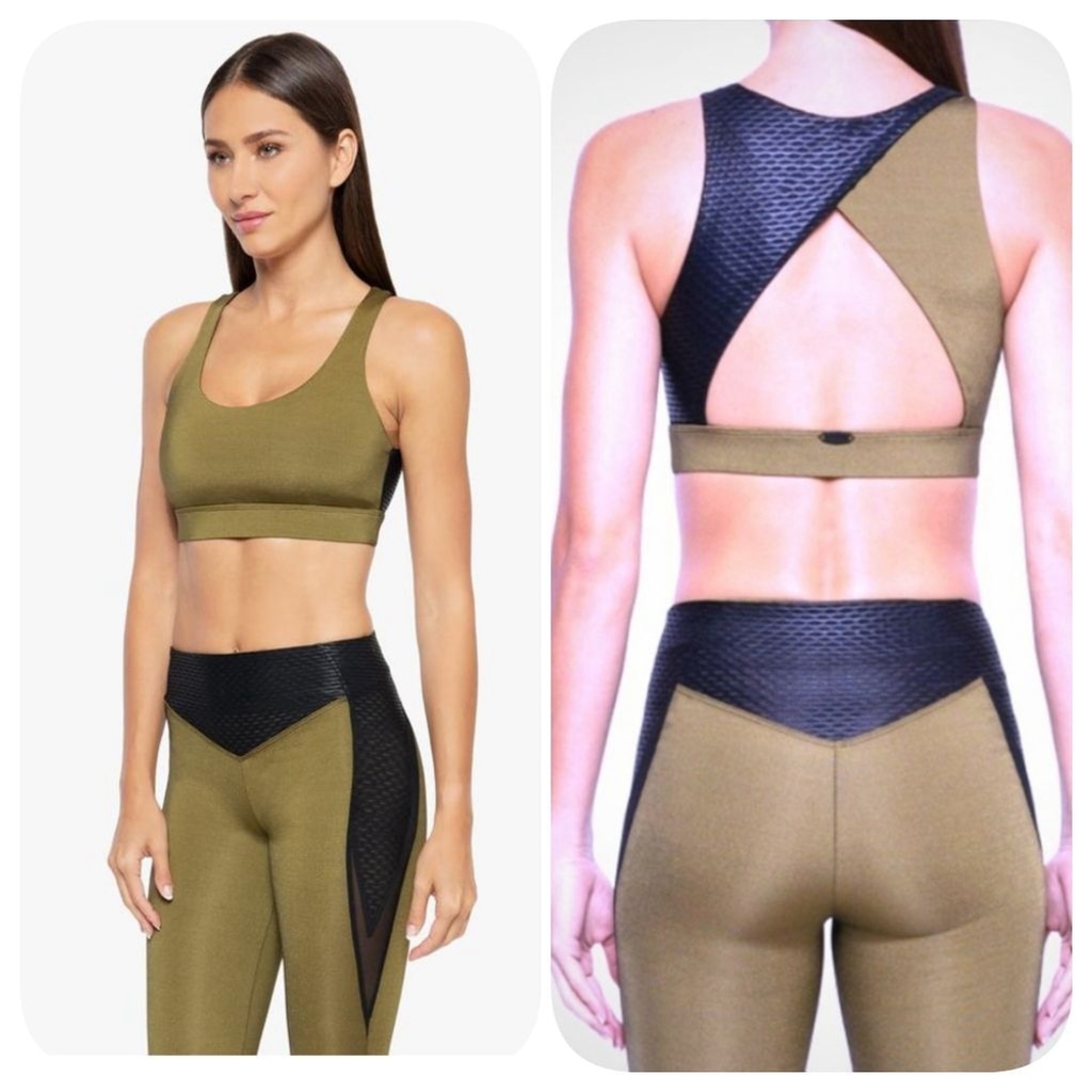 KORAL ACTIVEWEAR Covert Shantung Sports Bra Sz S