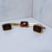 Vintage Gold Filled Red Mason Cuff Link & Tie Clip Set By Correct