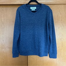 Mizzen+Main V-Neck Blue Trim Fit Prospect Sweater Size Large