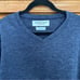 Mizzen+Main V-Neck Blue Trim Fit Prospect Sweater Size Large
