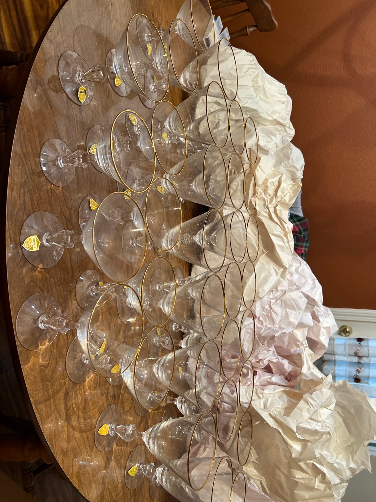 vintage crystal stemware -Tiffin Madison