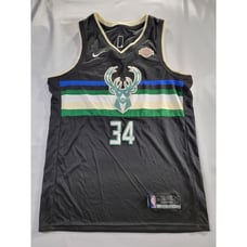 Authentic Nike Giannis Antetokounmpo Milwaukee Bucks Statement Jersey 50 Large