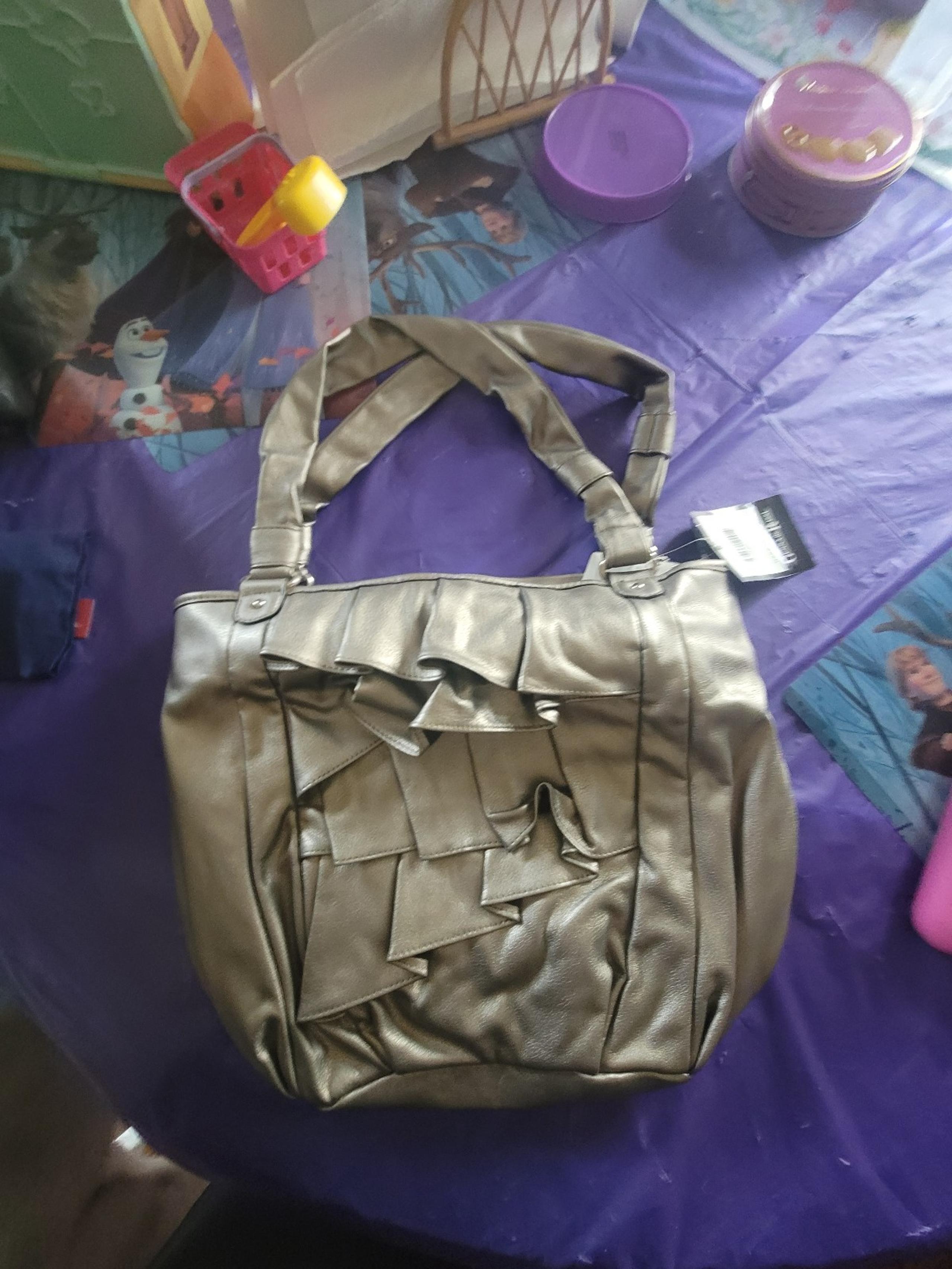 NWT Gold Purse w/ Ruffles