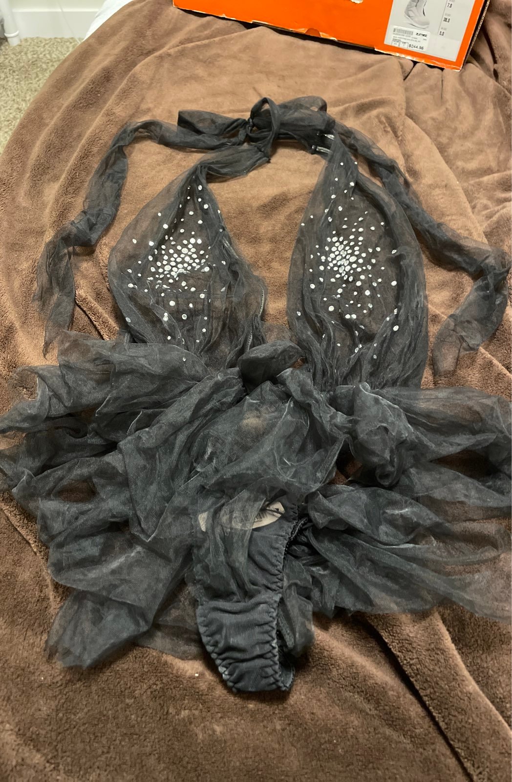 Victorias Secert Black Crystal Lingerie