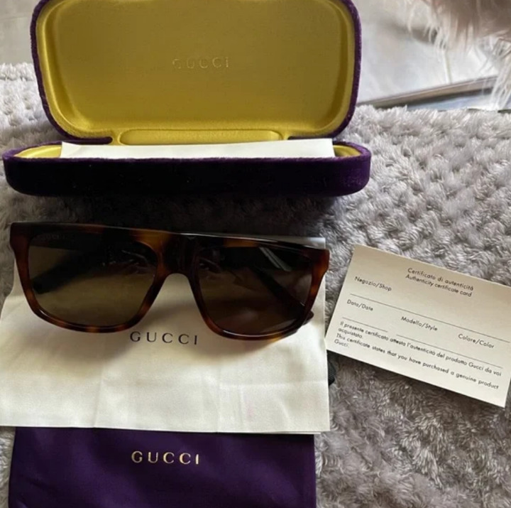 Authentic Gucci Brown Sunglasses