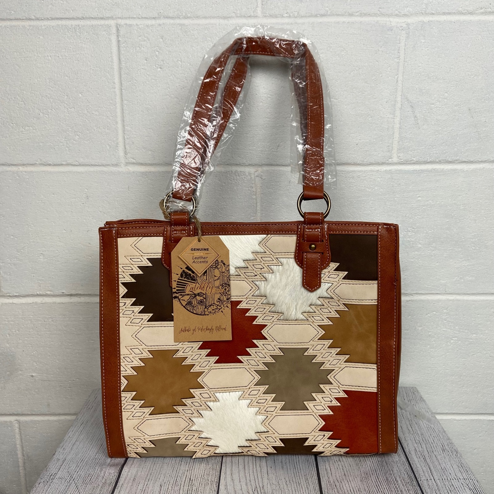 Catchfly Studio Aztec Western Tote Bag Concealed Carry Pocketbook Purse