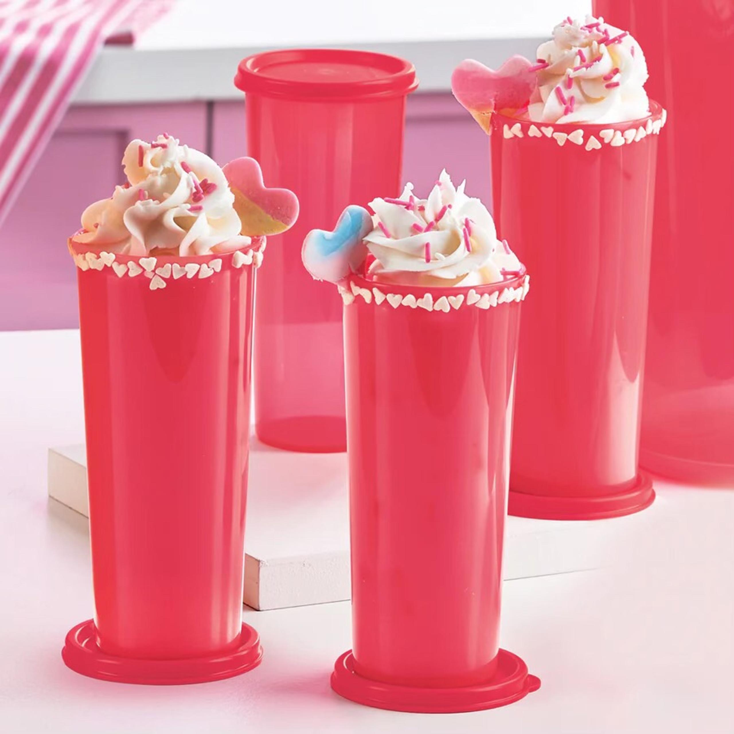 Tupperware Tumblerś Set of 4 Red Color