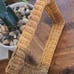 Vintage boho wicker framed mirror 16 x 12