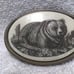 1982 RAC Hand Carved Grizzley Bear Buckle BTS Solid Brass Frame Great Vintage