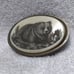 1982 RAC Hand Carved Grizzley Bear Buckle BTS Solid Brass Frame Great Vintage