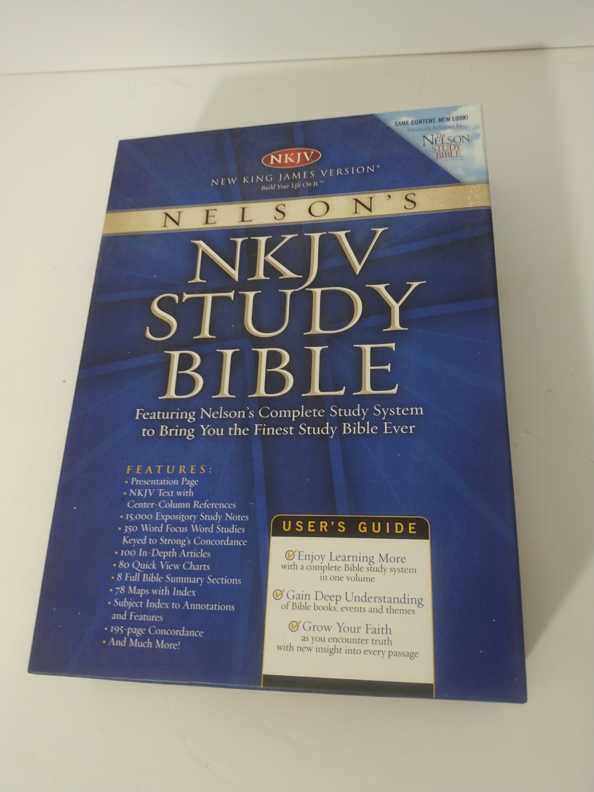 New 1997 Nelsons NKJV Study Bible Black Bonded Leather 2885N