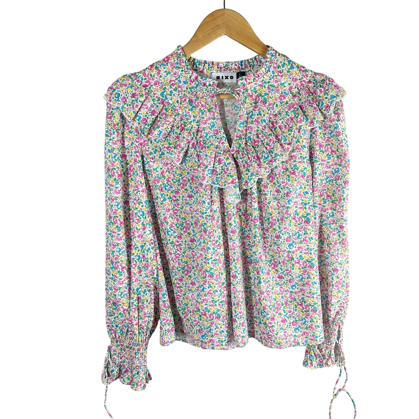 Rixo Danica Long Sleeve Floral Ditsy Cottagecore Boho Top Size XS US 4