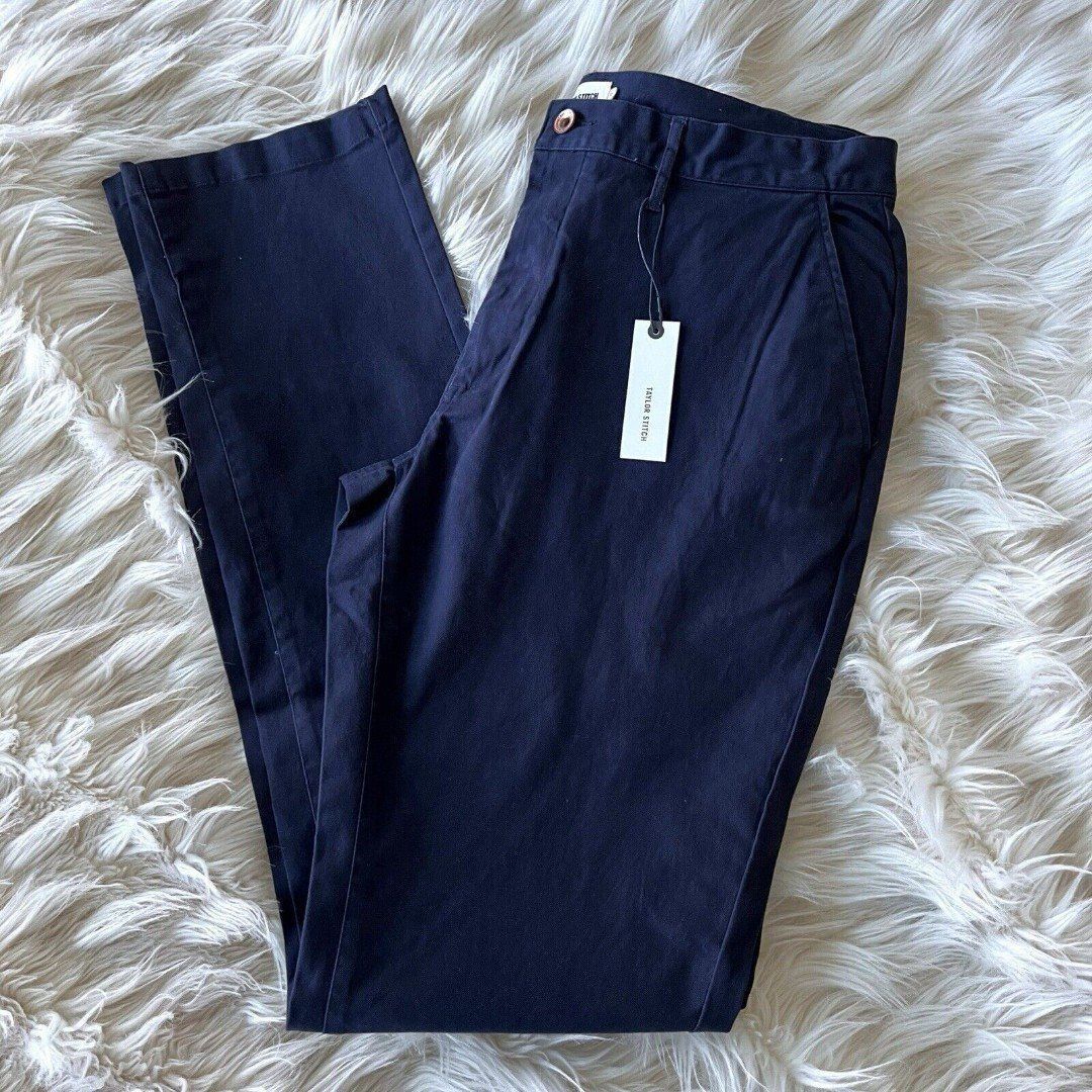 Taylor Stitch Men's Slim Chino Pants Size 31 x 35 Organic Navy Blue Tall